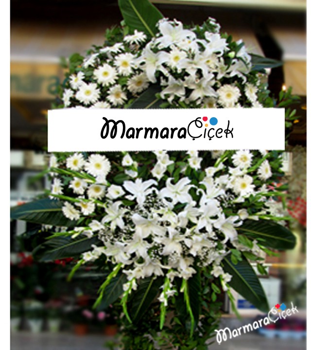 White Floral Funeral Wreath