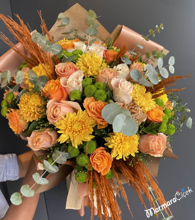 Orange Stylish Bouquet
